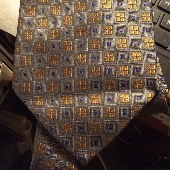 Manzoni tie Colorful Colors of Copper Blue Silver - Picture 5 of 8